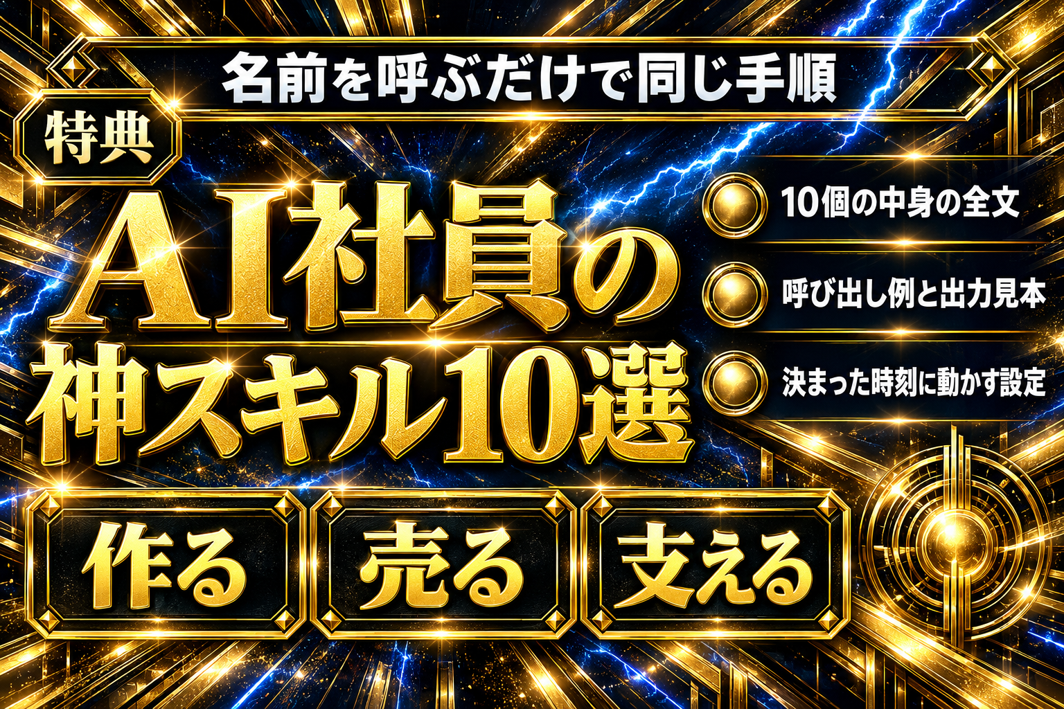 Claude Codeに貼るだけでAI社員が24時間働き出す神スキル10選の表紙