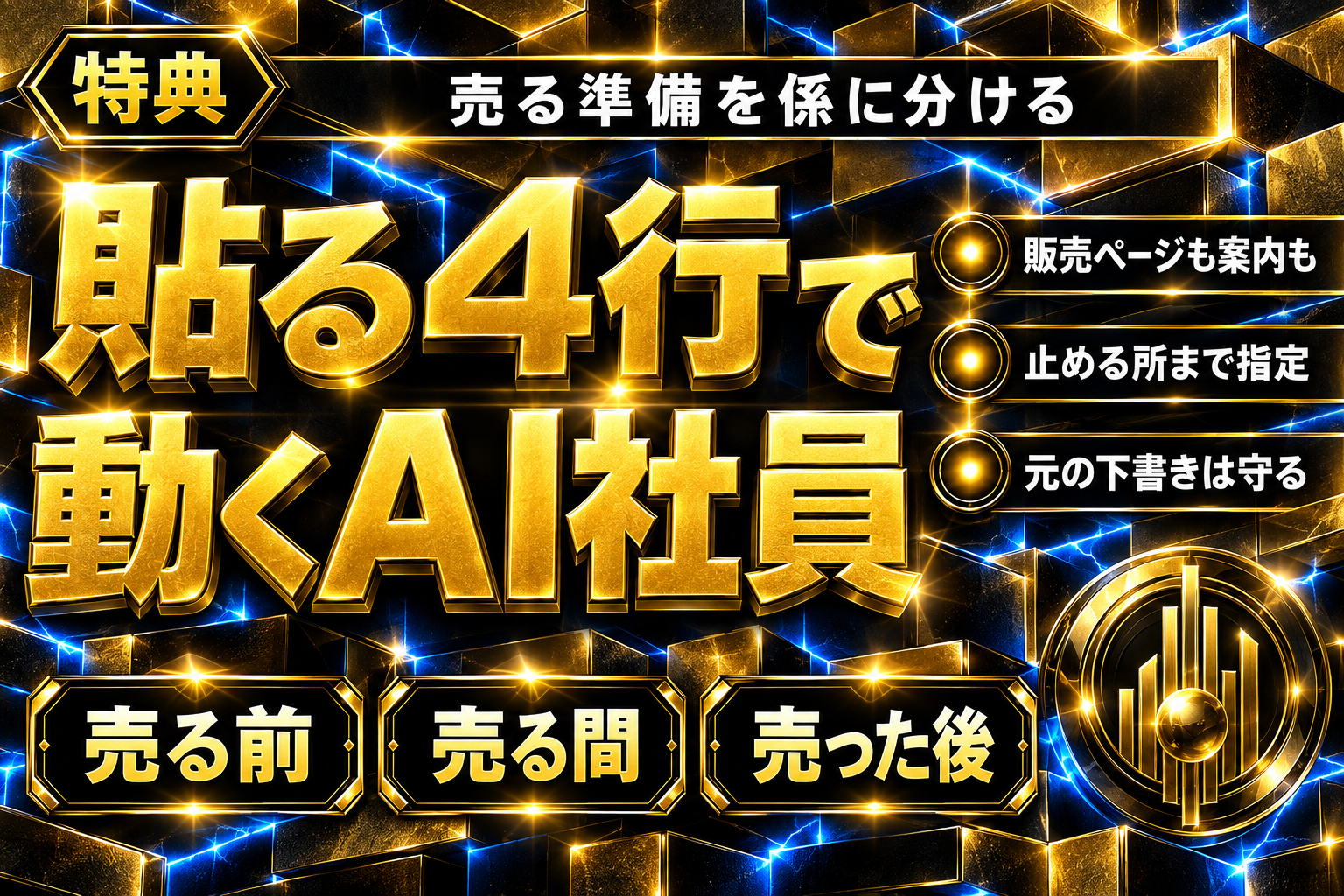 Claude Codeに貼るだけでAI社員が動き出す神指示文4行パックの表紙