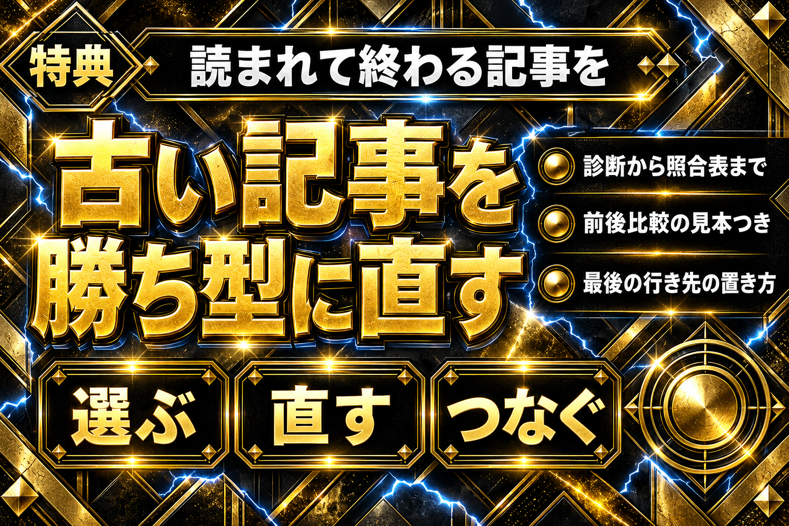 Claudeで古いブログ記事1本を勝ち型へ直すリライトプロンプトの表紙